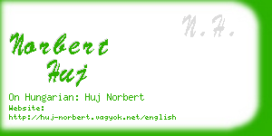 norbert huj business card